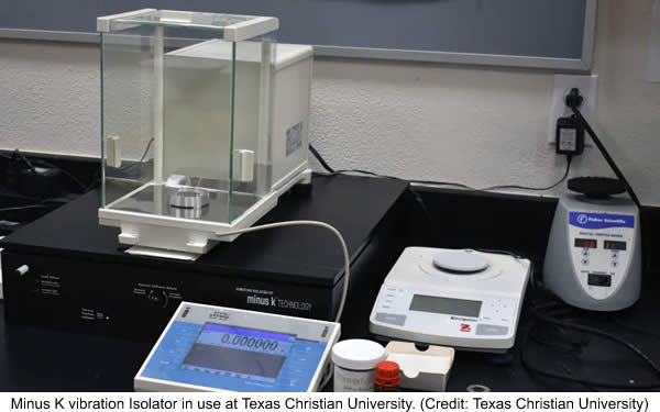 TCU Educational Giveaway Winner Using Minus K Passive Mechanical VIbration Isolator